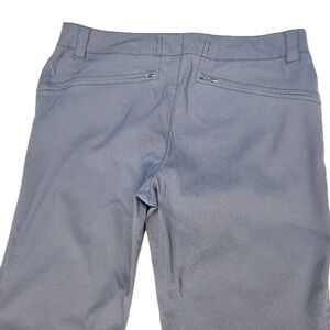 Athleta Cargo Dark Gray Pants Women's 12T  34x34 Zippers Bootcut Stretch Hiking‎